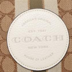 Coach Multicolor Signature Canvas and Leather Dempsey Crossbody Bag