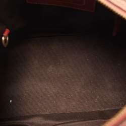 Pre Owned Coach Beige/Orange Signature Canvas and Leather Satchel