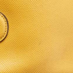 Coach Mustard Yellow Leather Mini Bennett Satchel