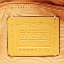 Coach Mustard Yellow Leather Mini Bennett Satchel