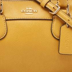 Coach Mustard Yellow Leather Mini Bennett Satchel