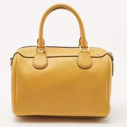 Coach Mustard Yellow Leather Mini Bennett Satchel