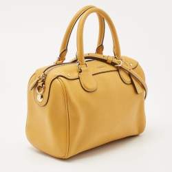 Coach Mustard Yellow Leather Mini Bennett Satchel