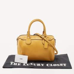 Coach Mustard Yellow Leather Mini Bennett Satchel