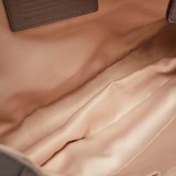 Pre Owned Coach Grey Leather Taylor Flap Crossbody Bag