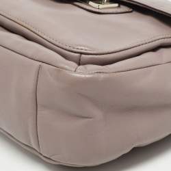 Pre Owned Coach Grey Leather Taylor Flap Crossbody Bag