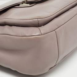 Pre Owned Coach Grey Leather Taylor Flap Crossbody Bag