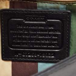 Pre Owned Coach Black Leather Willis Saddle Crossbody Bag