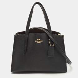 Coach Black Leather Charlie Carryall 28 Bag