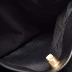 Pre Owned Coach Black Leather Turnlock Chain Tote