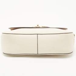 Coach Cream Leather Marlie Top Handle Bag