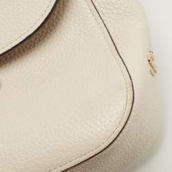 Coach Cream Leather Marlie Top Handle Bag