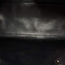 Pre Owned Coach Dark Brown Signature Coated Canvas and Leather City Tote