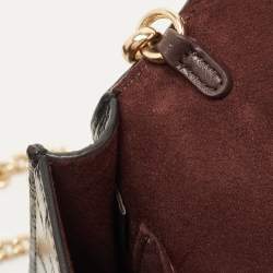 Coach Black Leather Marlow Turnlock Crossbody Bag