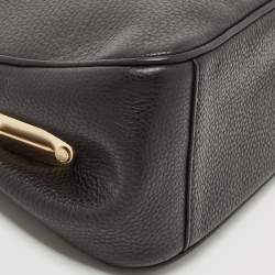 Pre Owned Coach Black Leather KissLock Crossbody Bag