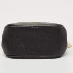 Pre Owned Coach Black Leather KissLock Crossbody Bag