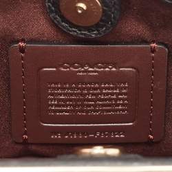 Pre Owned Coach Black Leather KissLock Crossbody Bag