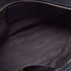 Pre Owned Coach Black/Blue Woven Leather Bleecker Riley Tote