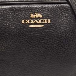 Coach Black Leather Camera Crossbody Bag 