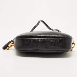 Coach Black Leather Camera Crossbody Bag 