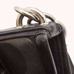 Pre Owned Coach Black Canvas and Leather Hobo