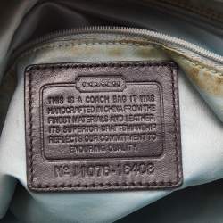 Pre Owned Coach Black Canvas and Leather Hobo