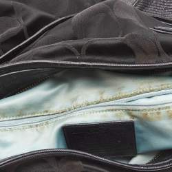 Pre Owned Coach Black Canvas and Leather Hobo