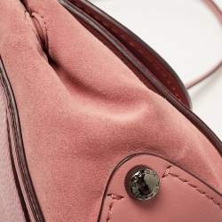Pre Owned Coach Pink Leather and Suede Drifter Crossbody Bag