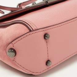 Pre Owned Coach Pink Leather and Suede Drifter Crossbody Bag