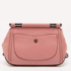 Pre Owned Coach Pink Leather and Suede Drifter Crossbody Bag