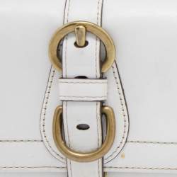 Coach Off White Leather Compact Wallet
