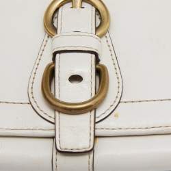 Coach Off White Leather Compact Wallet