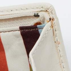 Coach Off White Leather Compact Wallet