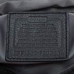 Pre Owned Coach Black Signature Canvas and Leather Park Hobo 