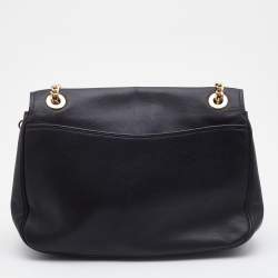 Coach Black Leather Flap Cassidy Chain Shoulder Bag