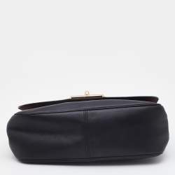 Coach Black Leather Flap Cassidy Chain Shoulder Bag