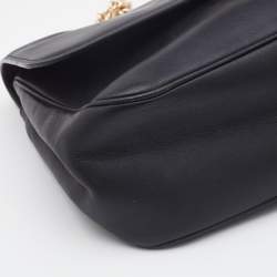 Coach Black Leather Flap Cassidy Chain Shoulder Bag