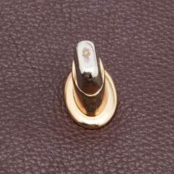 Pre Owned Coach Burgundy Leather Turnlock Charlie Carryall Tote