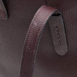 Pre Owned Coach Burgundy Leather Turnlock Charlie Carryall Tote