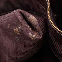 Pre Owned Coach Burgundy Leather Turnlock Charlie Carryall Tote