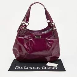 Pre Owned Coach Purple Patent Leather Madison Maggie Hobo