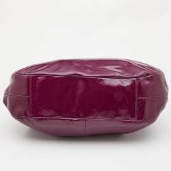 Pre Owned Coach Purple Patent Leather Madison Maggie Hobo