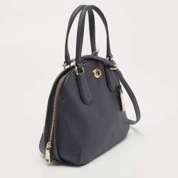 Pre Owned Coach Blue Leather Prince Street Satchel