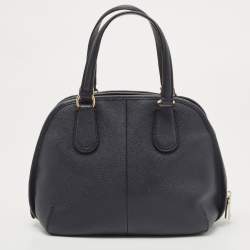 Pre Owned Coach Blue Leather Prince Street Satchel