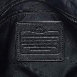 Pre Owned Coach Grey/Black Signature Canvas and Leather Prairie Signature Satchel