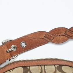 Coach Beige/Brown Signature Canvas and Leather Soho Hobo