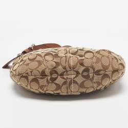 Coach Beige/Brown Signature Canvas and Leather Soho Hobo