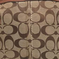 Coach Beige/Brown Signature Canvas and Leather Soho Hobo