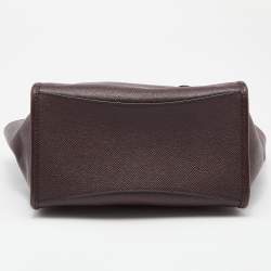 Pre Owned Coach Burgundy Leather Crosby Carryall 21 Tote