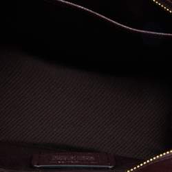 Pre Owned Coach Burgundy Leather Crosby Carryall 21 Tote